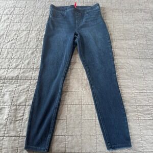 Spanx Pull On Skinny Jeans Size M Dark wash jeggings stretch comfort jeans